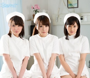 KAWD-643 びちゃびちゃ潮吹きナース 3姉妹大乱交SPECIALだょ